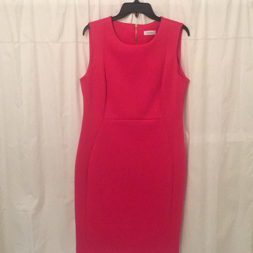 Calvin Klein hot pink with gold zipper